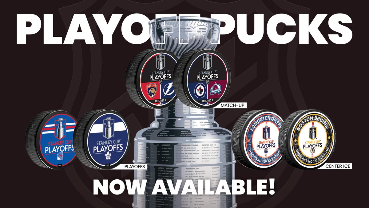 The #StanleyCup Playoffs are here! 🏆 Celebrate the start of your team's journey to win hockey's most coveted prize in hockey by picking up a set of 2024 Playoff Pucks at the Spirit of Hockey Store 🏒 Visit 🛍 bit.ly/HHOFSOH Shop online🖱 shop.hhof.com