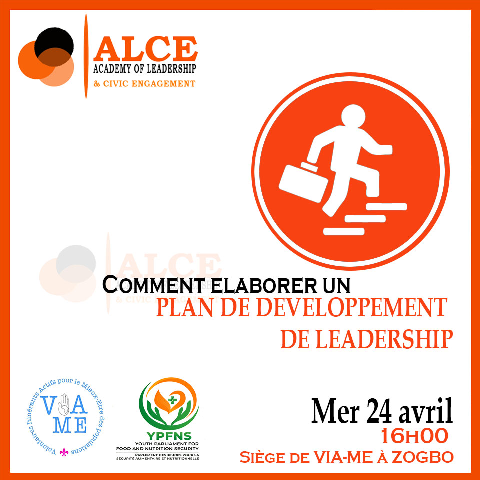 🚨🚨Voulez-vous développer votre leadership,  exprimer pleinement votre potentiel et atteindre vos objectifs ? Il vous faut un Plan de développement de leadership. ALCE va vous apprendre comment l'élaborer. 
Inscription : idm.in/OL0zHiY  
Nombre de places disponibles: 12