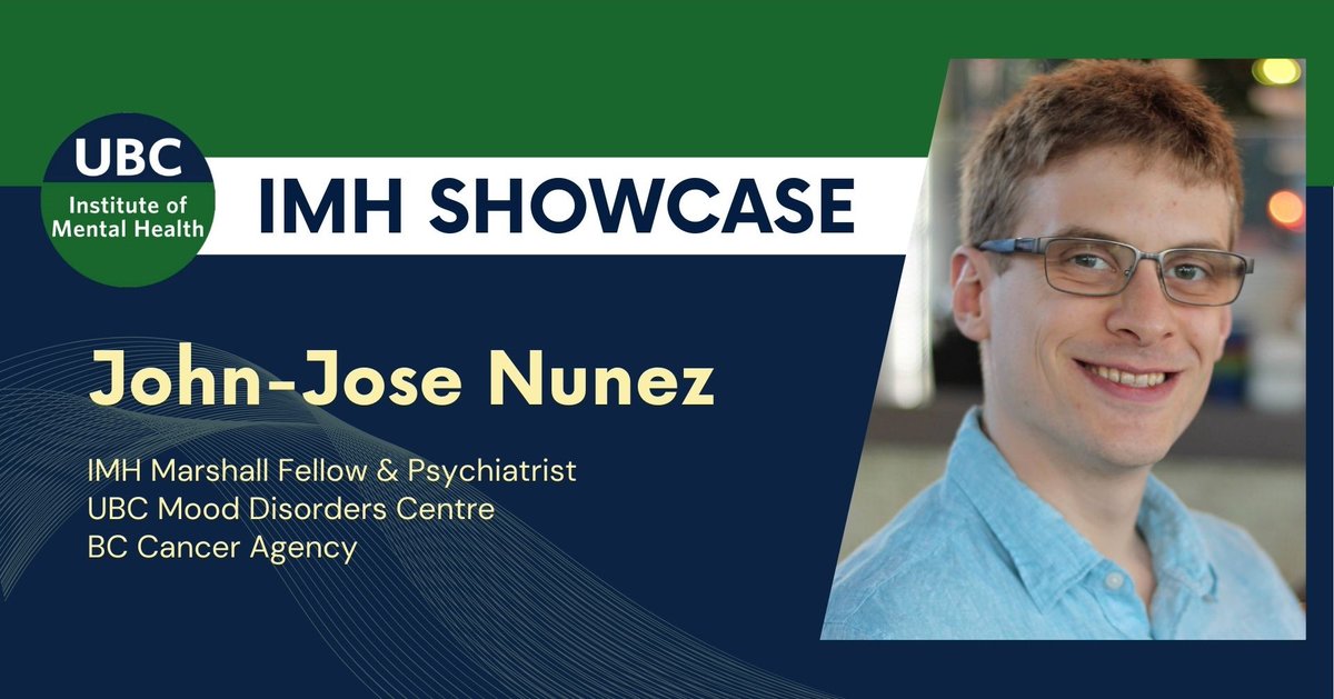 🌟 IMH SHOWCASE: Meet Dr. John-Jose Nunez (@johnjosenunez), an IMH Marshall Fellow merging his passions in computer science and psychiatry to advance mental health care! Read more: psychiatry.ubc.ca/institute-of-m…