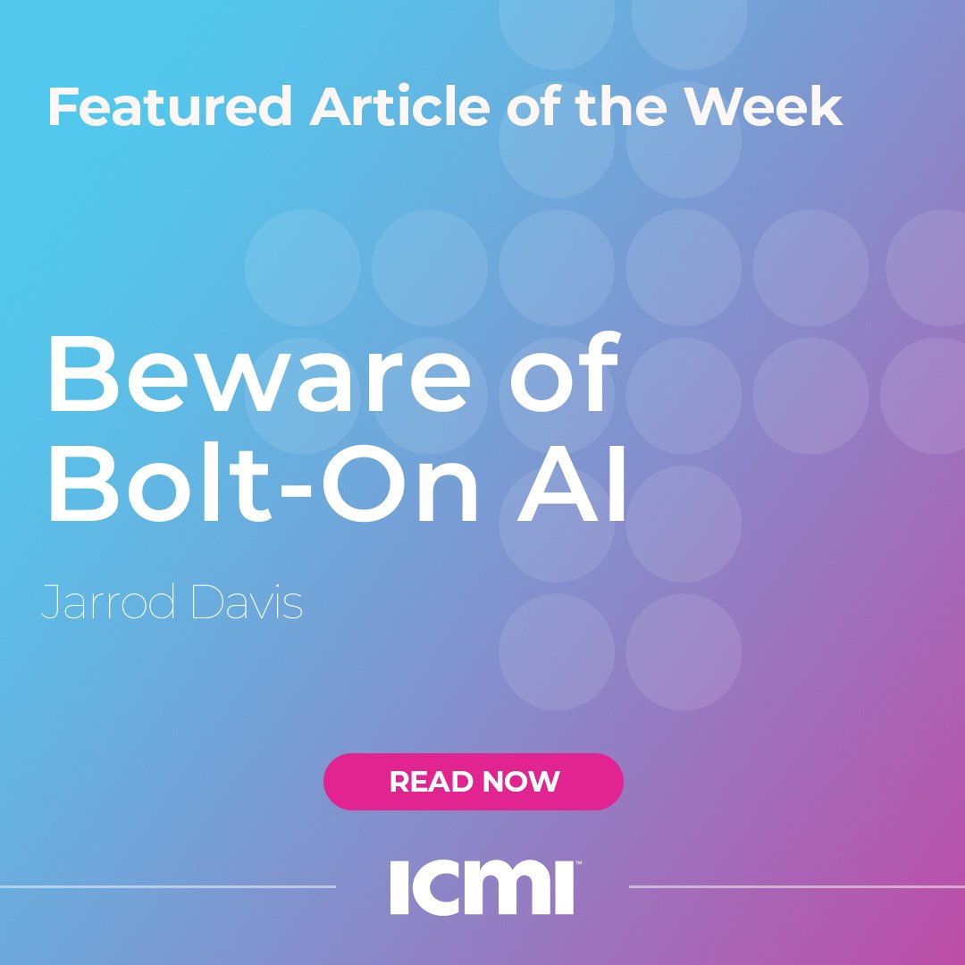 Jarrod Davis warns us not to be fooled by bolt-on AI. Davis first pauses to define AI as it can mean so many different things. He then addresses the 'uncomfortable questions.” such as how many developers are dedicated to a vendor’s AI solution and more. informatech.co/447S4Cz