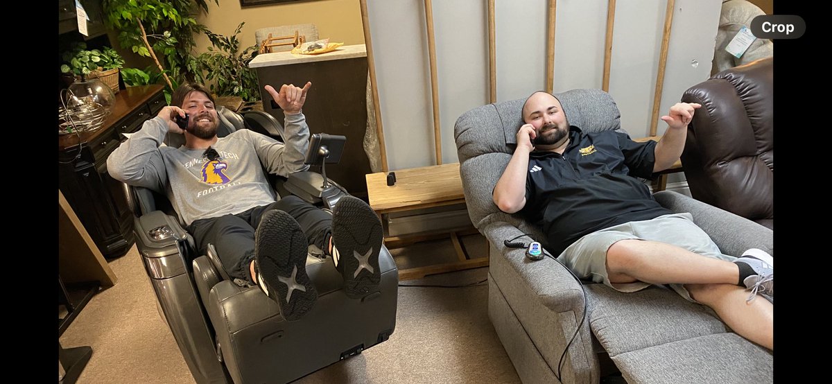 Even when we are upgrading our furniture @TNTechFootball we are working the phone lines ☎️ 🦅