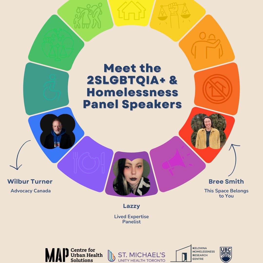 The Intersectionality &amp; Homelessness Speakers Panels is a week away! Don't forget to register for your free ticket and submit a question in advance eventbrite.ca/e/intersection…
April 26, 2024 | 1:00pm – 4:00pm
Virtually &amp; at Central Okanagan United Church | 721 Bernard Avenue Kelowna