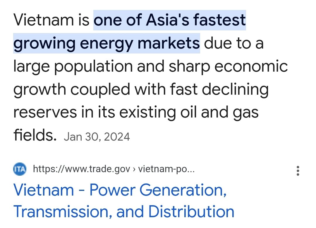 $WDRP Vietnam is one of the fastest growing economies for energy sector in the world.