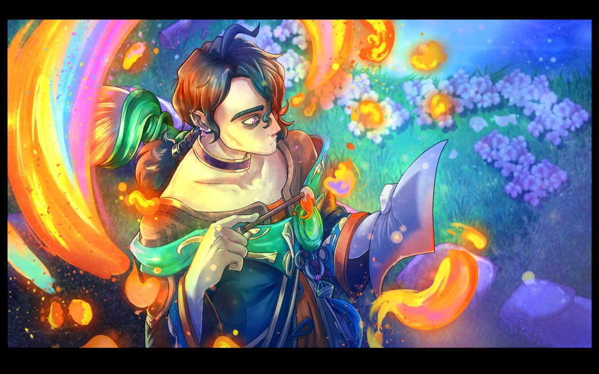 I haven't had the opportunity to draw because of some jobs, so I have this old hwei draw. Commissions still open :)