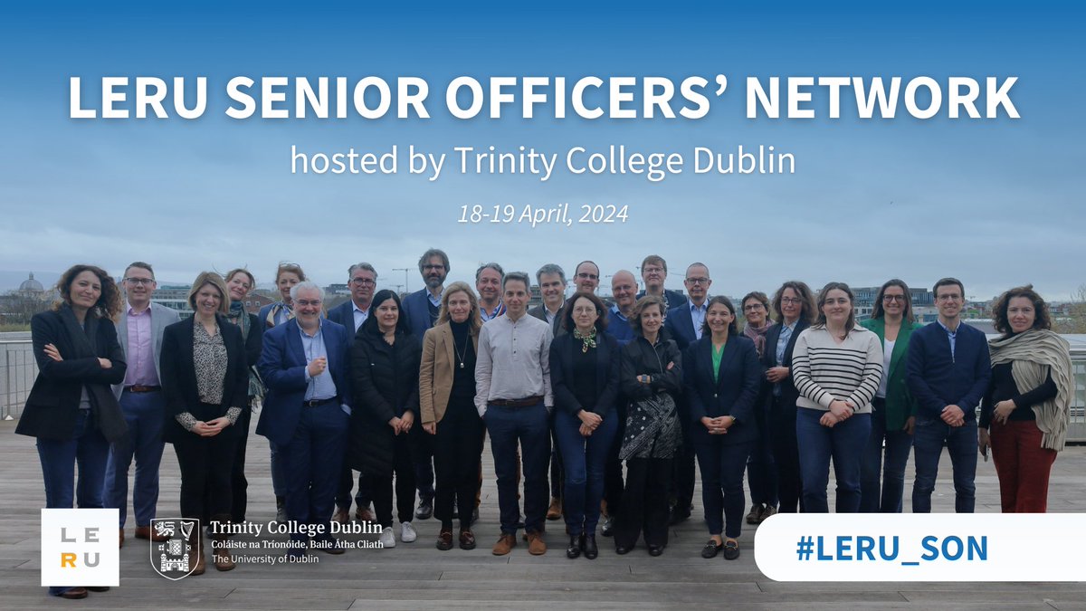 This week Trinity hosted a meeting of LERU’s Senior Officers’ Network. Delegates from LERU member universities met to discuss European & global policy developments in research, education and innovation. As ever, a passionate and committed group! @LERUnews @tcddublin