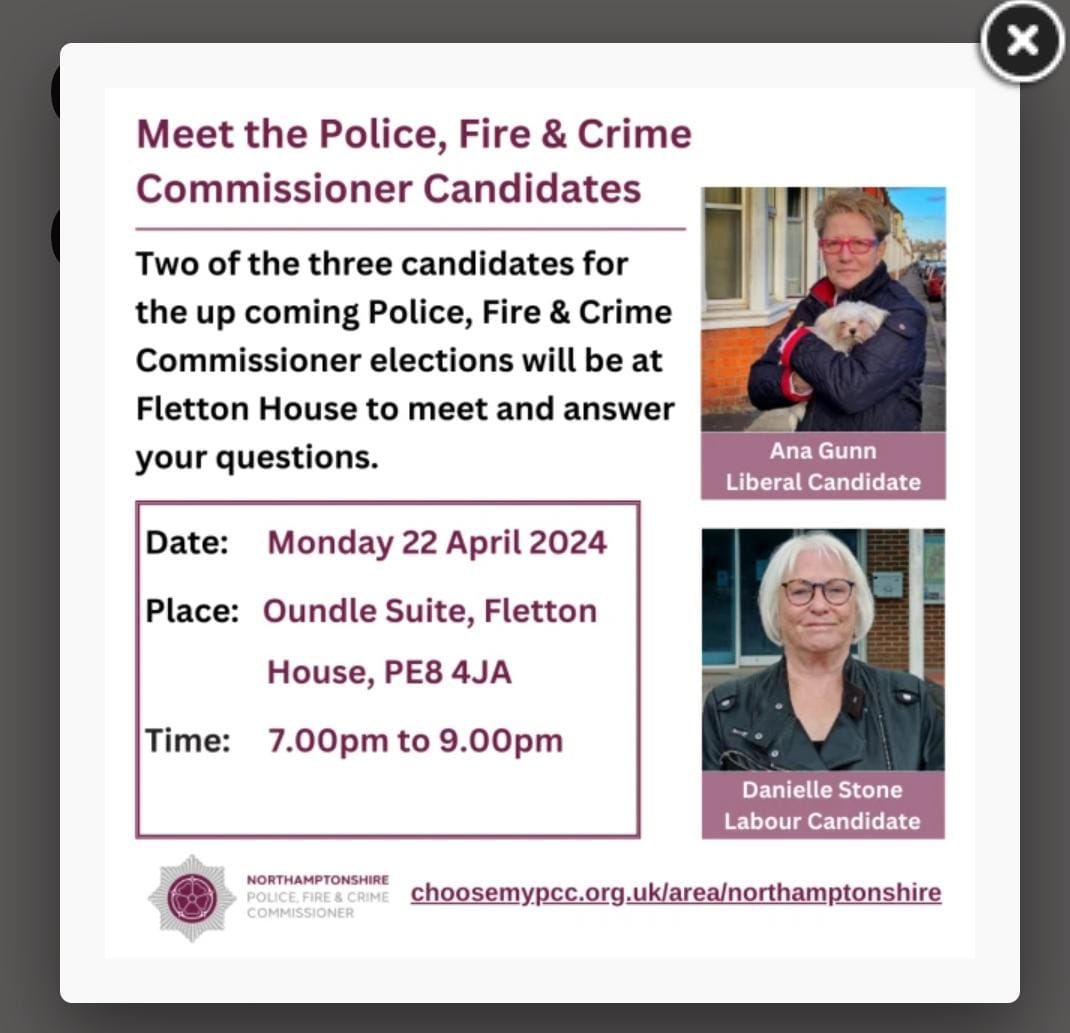 The Conservative PFCC candidate isn’t doing any hustings. Obviously too busy. Or perhaps not prepared to answer any questions.