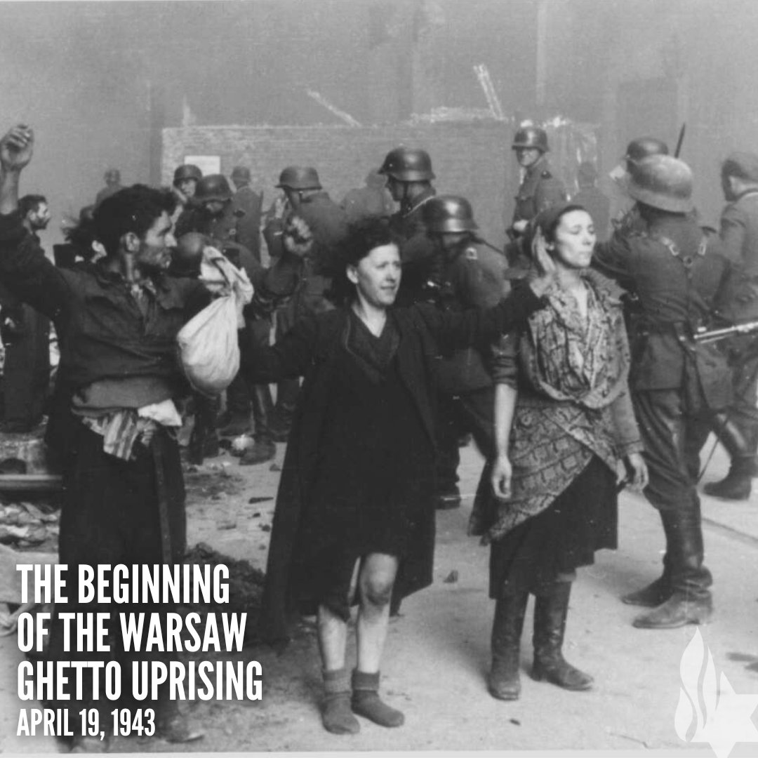 Today, we solemnly commemorate the 81st anniversary of the beginning of the #WarsawGhettoUprising in Poland, which took place on the eve of Passover in 1943. The largest such action by Jews against the Nazis during the Holocaust, it inspired uprisings in other ghettos. As we