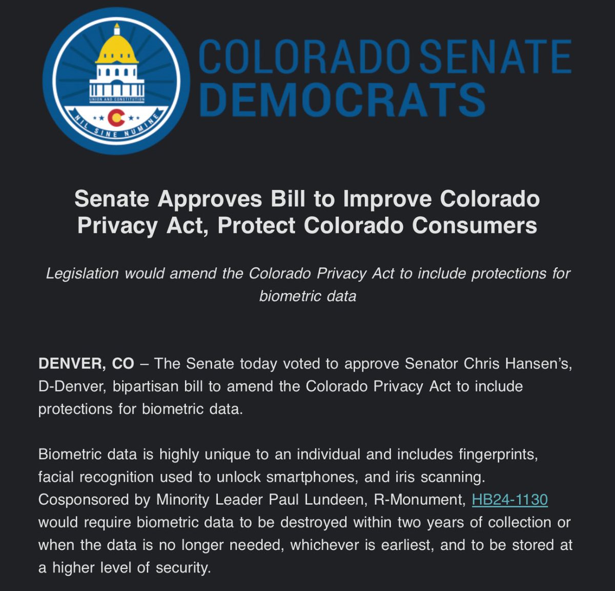 An exciting update today on my bill with @Paul_Lundeen Read the entire release here 👇 senatedems.co/newsroom/senat…