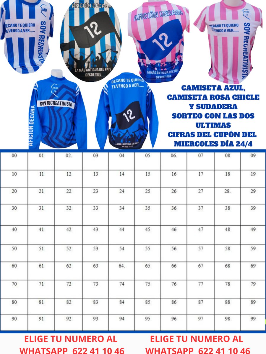 huelvafm's tweet photo. Sorteo de dos camisetas, una azul y una en rosa chicle más una sudadera.
Las que cuando las mira te gustan y cuando las lees las tarareas.
1 número 2€
2 números 3€
Elige tus números al WhatsApp 
622 41 10 46 https://t.co/Qina4SyGs6
