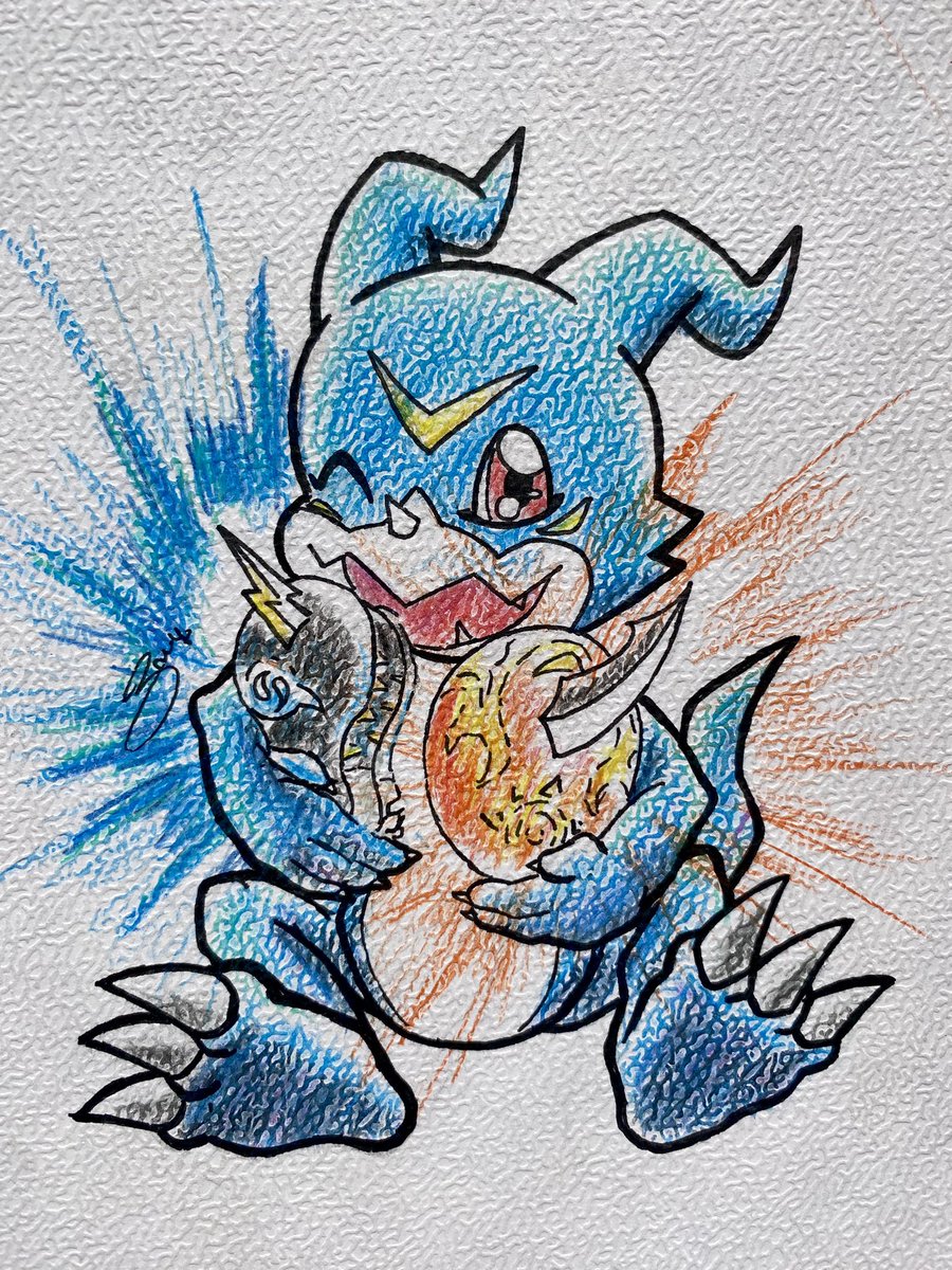 brunodgj's tweet image. El día de hoy, veemon nos acompaña junto a los digimental del valor y de la amistad.

#veemon #ブイモン #raidramon #flamedramon #ライドラモン #フレイドラモン #digimonaventure #digimon #digievolucion #digiegg #digimonaventure02