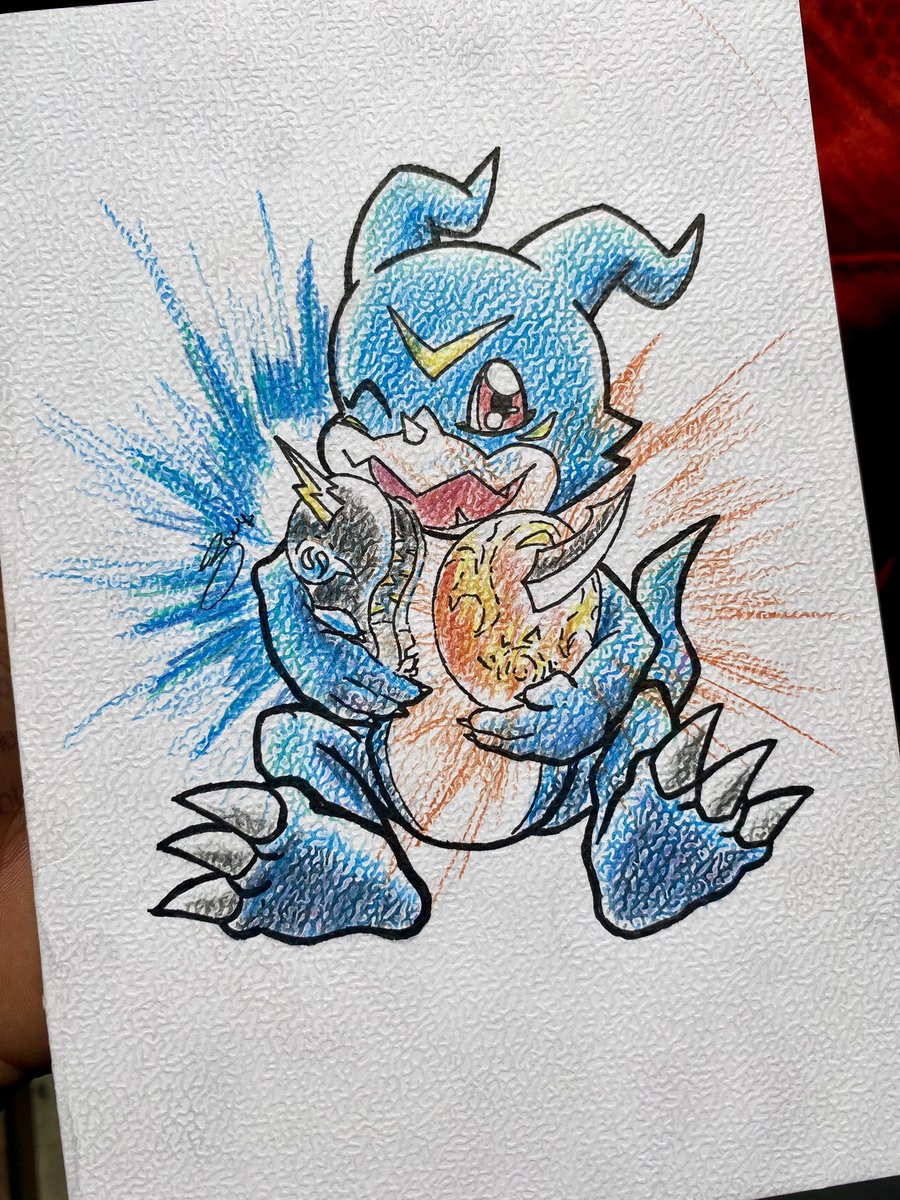 brunodgj's tweet image. El día de hoy, veemon nos acompaña junto a los digimental del valor y de la amistad.

#veemon #ブイモン #raidramon #flamedramon #ライドラモン #フレイドラモン #digimonaventure #digimon #digievolucion #digiegg #digimonaventure02