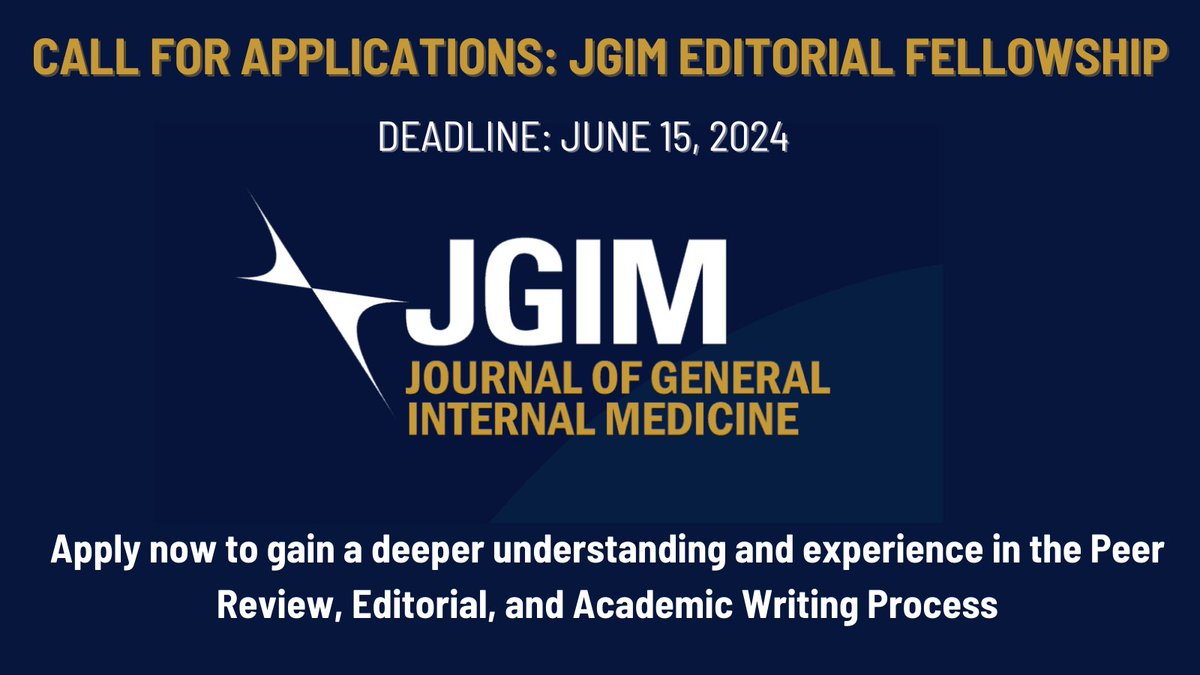 Less than two months to apply for this fellowship. Apply now for the @JournalGIM Editorial Fellowship Program. #ProudToBeGIM #IMProud Here’s how: sgim.org/news/apply-now…