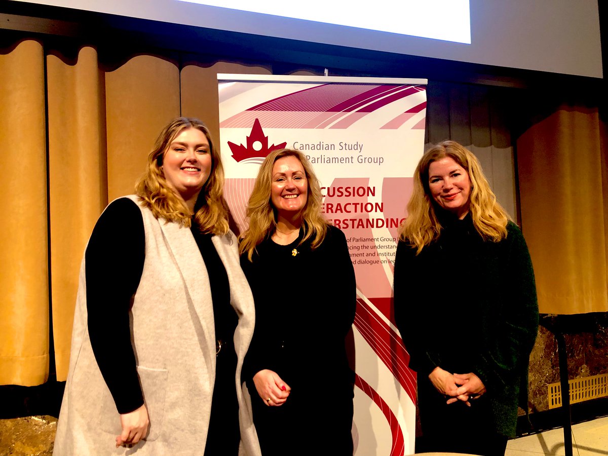 Excited to be a part of the conversations happening @ Canadian Study of Parliament Group’s conference ‘Parliament as a workplace’ & to present w @tracey_raney on Canada’s gender diversity (in)sensitive Parl & hang out w @EMGMcCallion @ParlCharlie