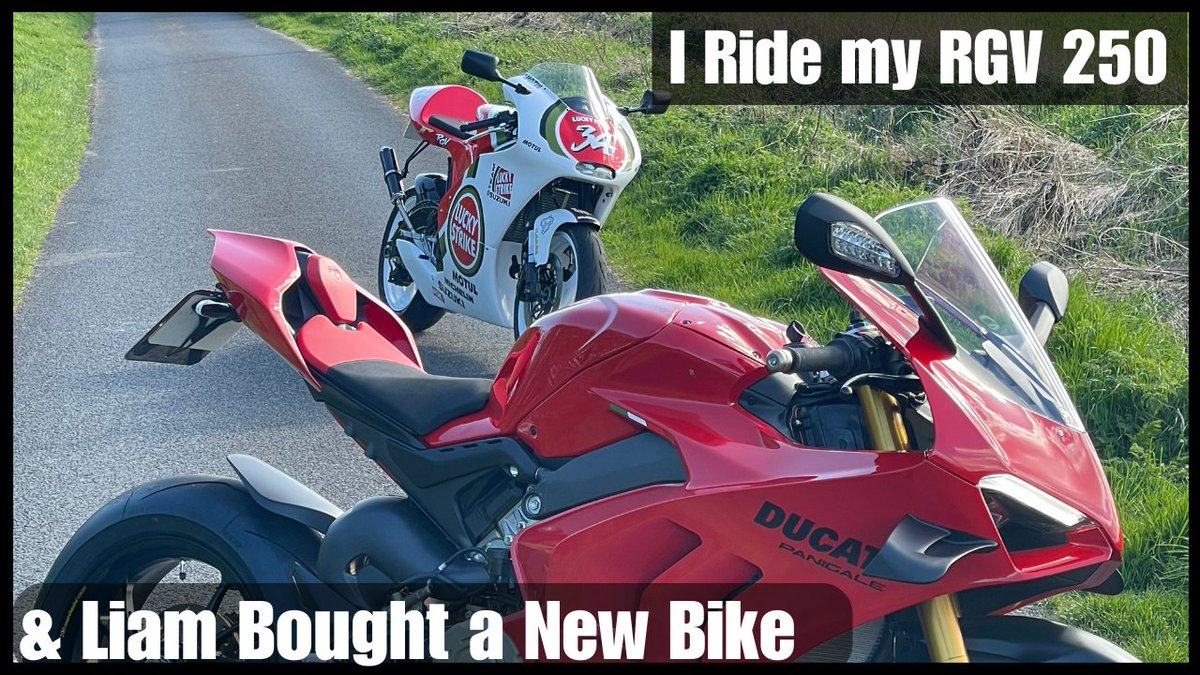 Projectmoto58's tweet photo. What Ducati did Liam Buy and i ride My RGV250 for the first time!! https://t.co/4MpSJNzgjF via @YouTube #rgv250 #panigalev4 https://t.co/fdlPrktXth