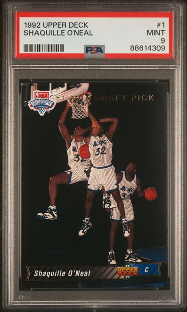 bowtiedstarman's tweet image. Shaquille O'Neal's rookie season in the NBA was nothing short of legendary! From dominating the paint to dazzling with his skills, he set the league on fire 📷 #NBARookie #ShaqAttack @SHAQ 
Consistently get 9's on this card.  But the 8 🙃