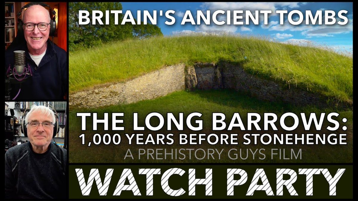 WATCH PARTY: The Long Barrows, 1,000 years before Stonehenge. With the Prehistory Guys, LIVE! LIVE on THURSDAY, 25th April, 20:00 BST
Please join us for an informal walk-through of our 2023 'Long Barrows of the Cotswolds' film. bit.ly/3Q8LYvQ