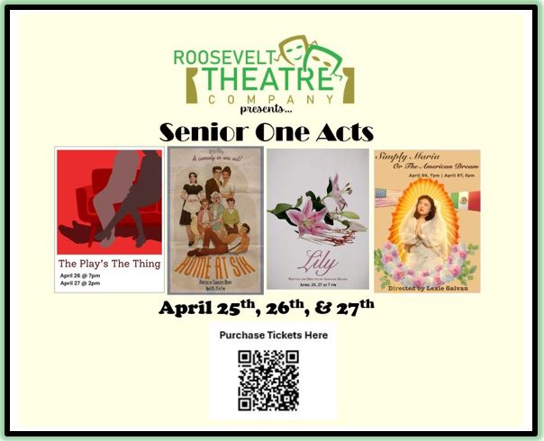 🎭 Calling all theater lovers! The spotlight is shining bright on our talented senior class as they bring captivating one-act performances to the stage. Join us in supporting our rising stars as they take center stage! Purchase tickets by simply scanning the QR code🌟