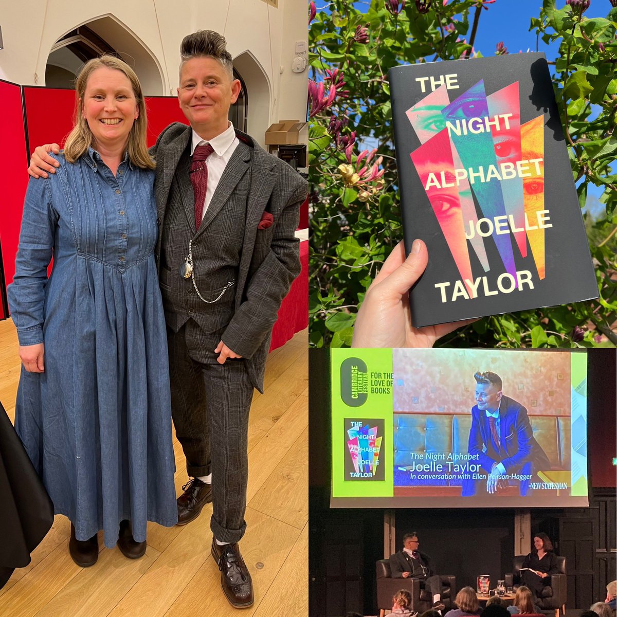 Explosive, inventive, phenomenal performance from @JTaylorTrash at last night’s @camlitfest reading from #TheNightAlphabet 👏 Joelle is an absolute firework on stage, her use of language is incredible, just Wow! Buy it, read it, love it. ❤️