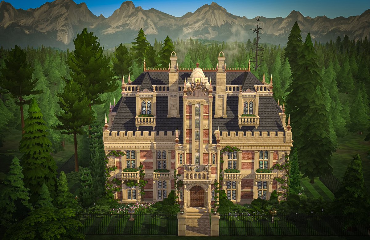 Just uploaded my newest build. Finally used a lot of castle kit items. May I present 'The Gothic Palace' 4bed/5bath It even has a ballroom. #TheSims #TheSims4 #ShowUsYourBuilds @TheSims @TheSimmersSquad