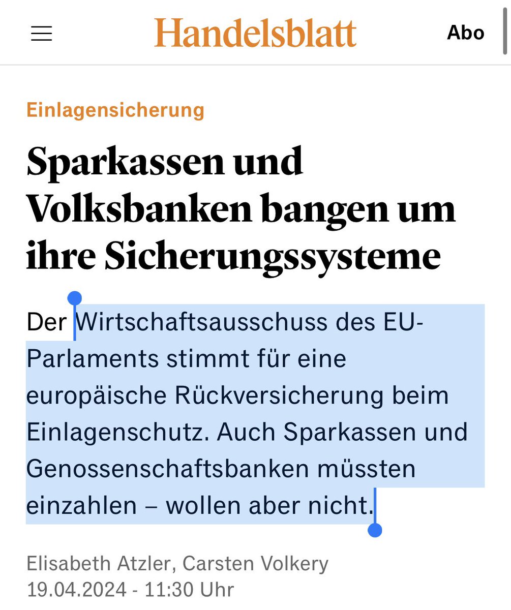 Wer zwischen den Zeilen liest erkennt: Das #Geld der Sparer soll also konfisziert werden ‼️ 

Wie heute bekannt wurde, zentralisiert die EU das Bankensystem radikal. 

Der EU-Bonze Othmar Karas (ÖVP/EVP) sagte es sei „nun an der Zeit, die #Bankenunion zu vollenden.“ Quelle:…