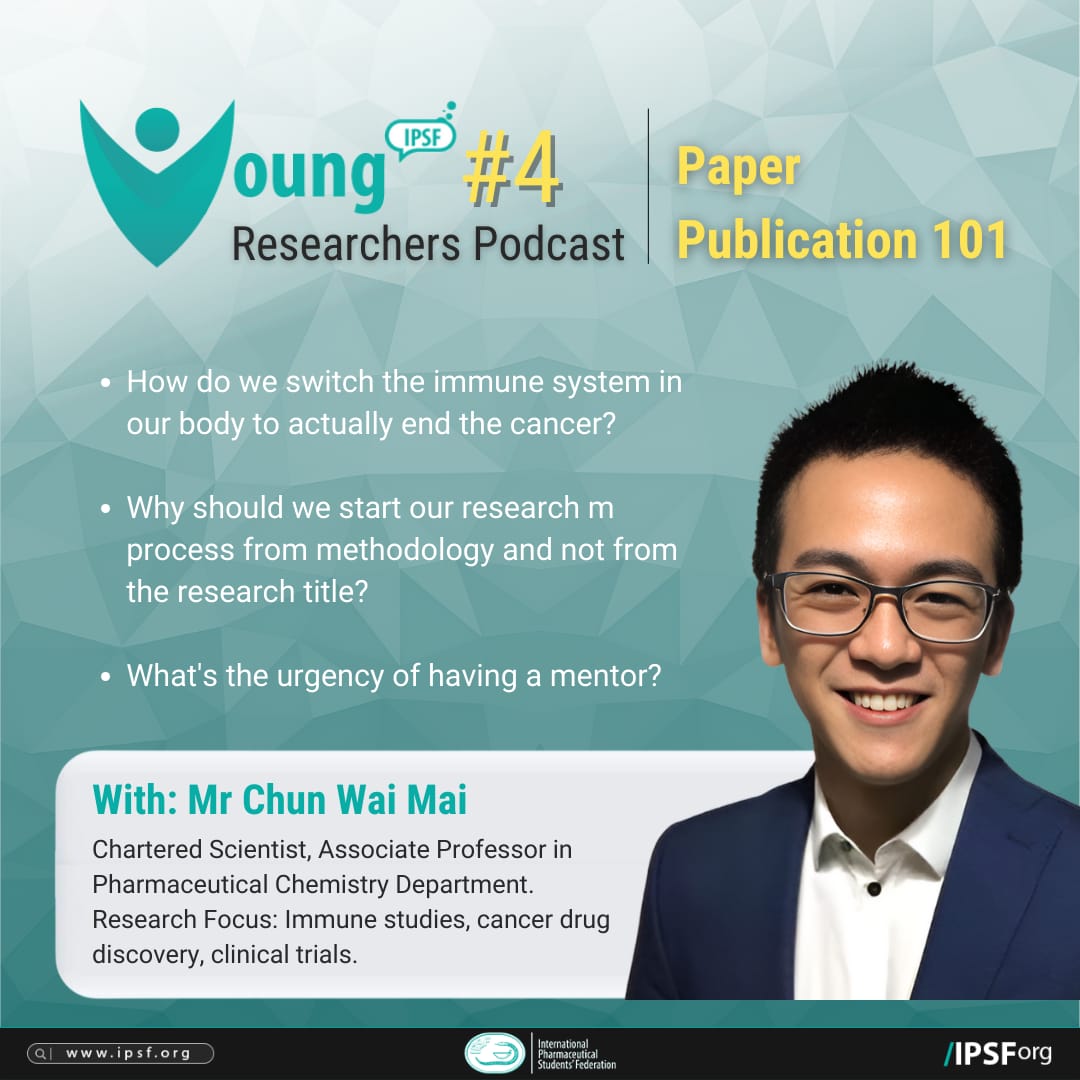 Want to know tips on publishing your paper? The YRP got you covered!📝 Mr Chun Wai Mai, a certified chartered scientist with several publications is our guest. Come and listen to this talk with Mr Mai now! ow.ly/TPmi50ReJqI #BuildWithYRF #75YearsOfIPSF #Ipsforg