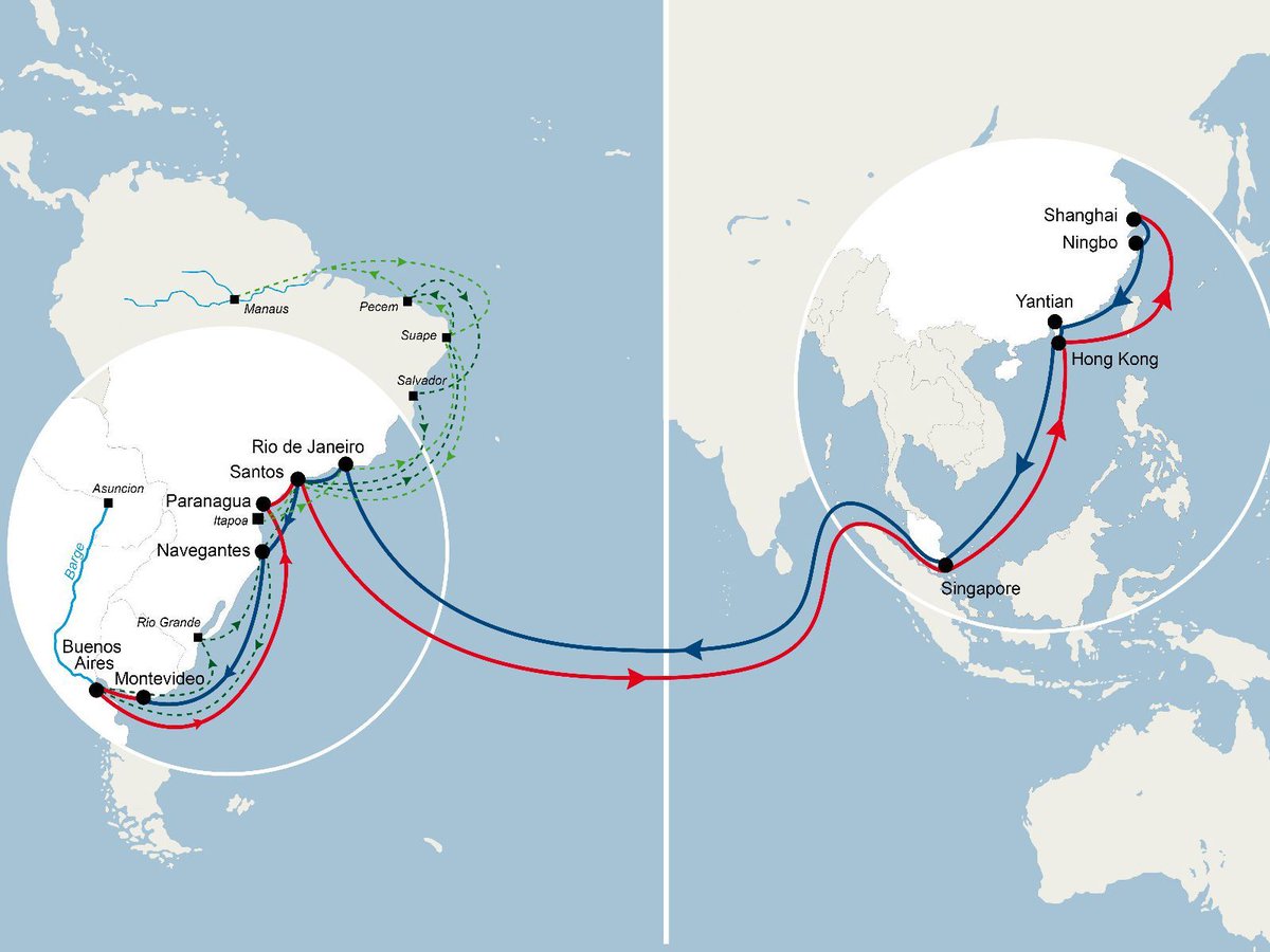 CMA CGM realiza modificaciones en dos servicios la ruta de Asía - ECSA @cmacgm
#MundoMaritimo buff.ly/3JrzMTh