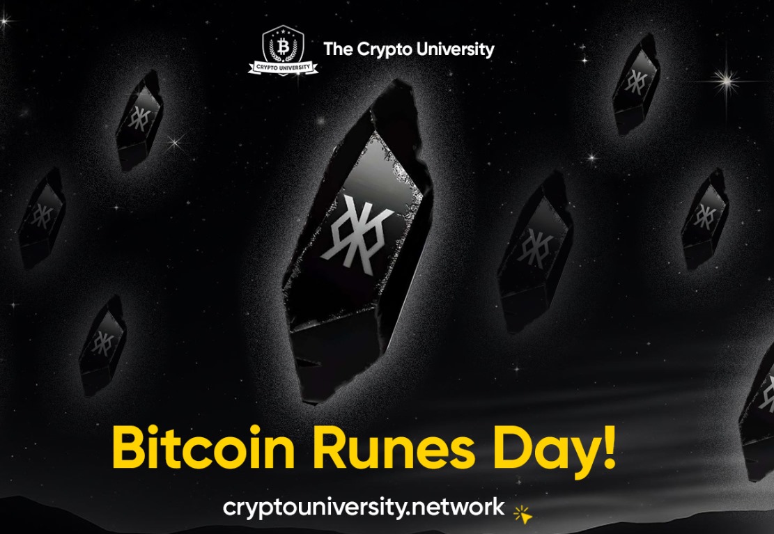 🚨Today marks the launch of Bitcoin Runes! A significant milestone in the Bitcoin Ecosystem, generating a frenzy of excitement and optimism! Don’t miss out – Learn more on how to get involved with Bitcoin Runes at Crypto University: cryptouniversity.network #Bitcoin