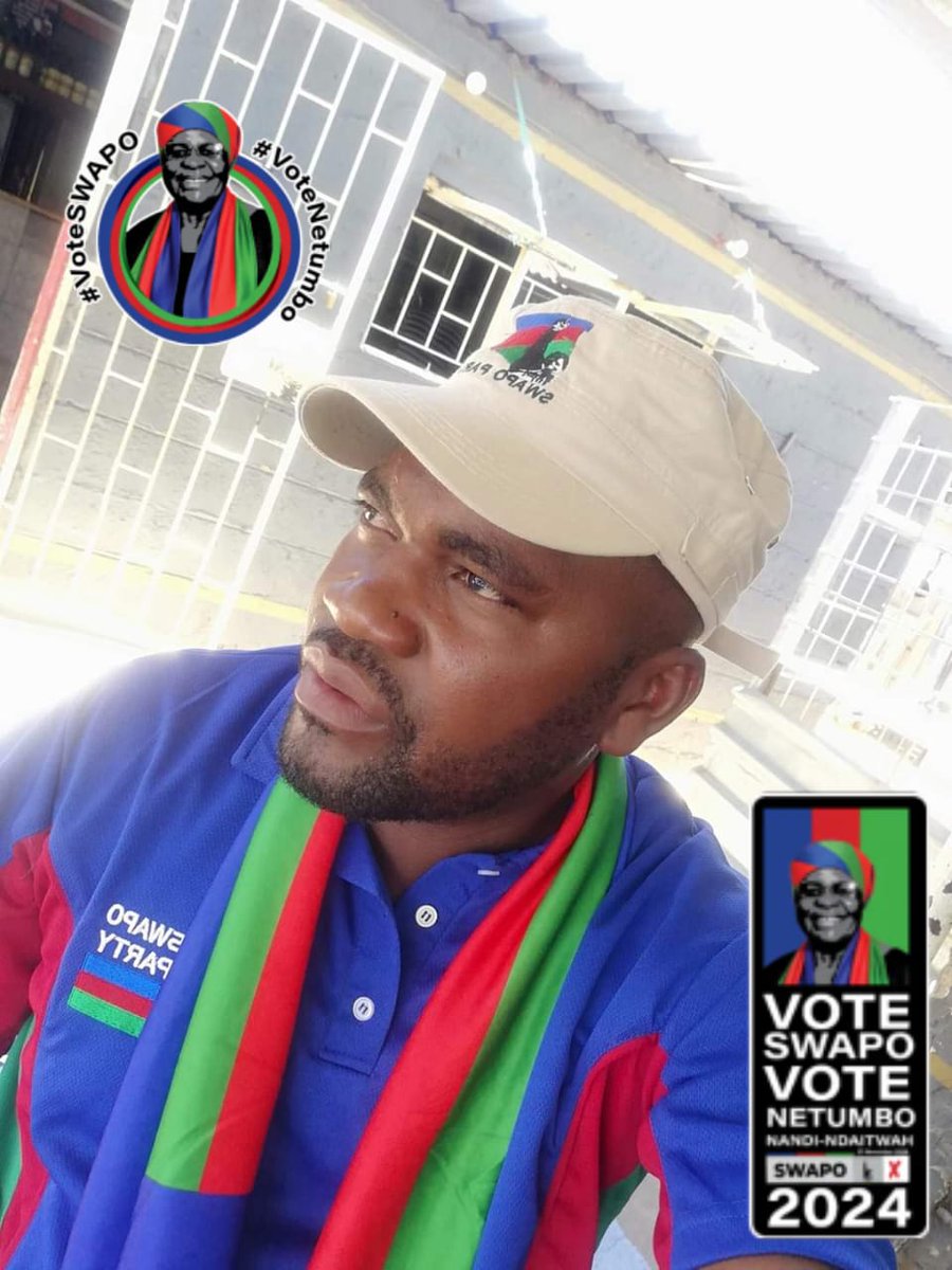 'I will vote SWAPO. I will vote @VPSWAPO' Comrade Indongo 💙❤️💚