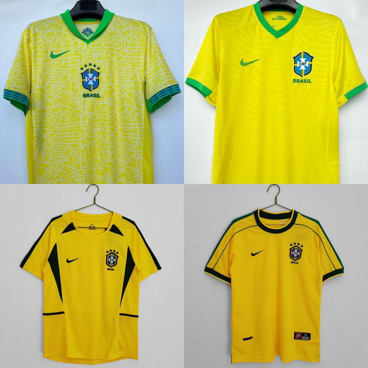 Brazil Current & Retro Shirts available on Our Site🔥 Free Worldwide Delivery🚚 S-4XL Available✅ Dm for Link to Site or any enquiries📥 Retweets Appreciated🔁