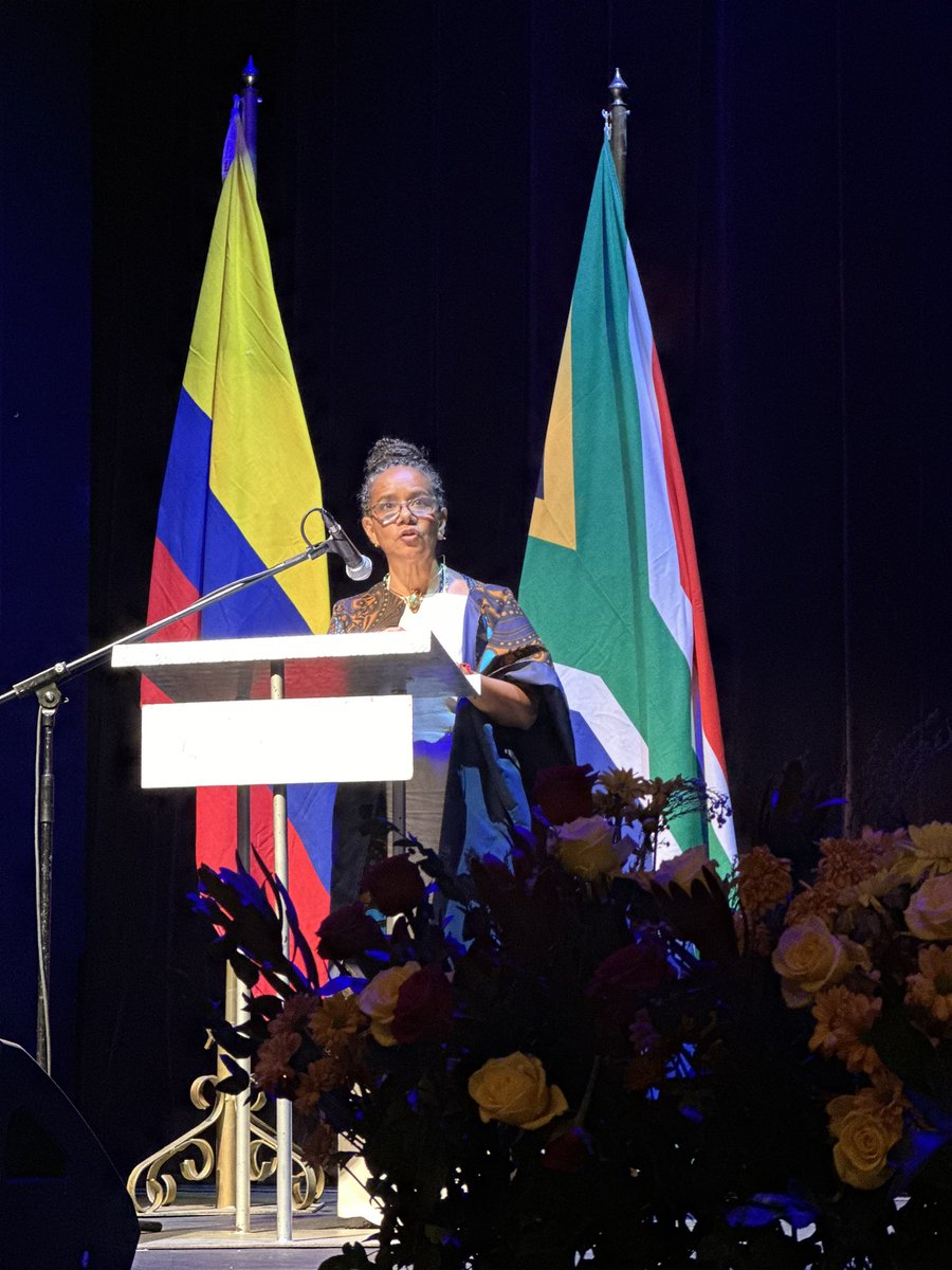 Colombia 🇨🇴 and South Africa 🇿🇦 celebrate 30 years of diplomatic relations!
We are honored to take part in this celebration as H.E. Amb. María del Rosario Mina-Rojas spoke on <a href="/FranciaMarquezM/">Francia Márquez Mina</a>’s role in laying the  foundation for Pan-African connection and sustainable development.