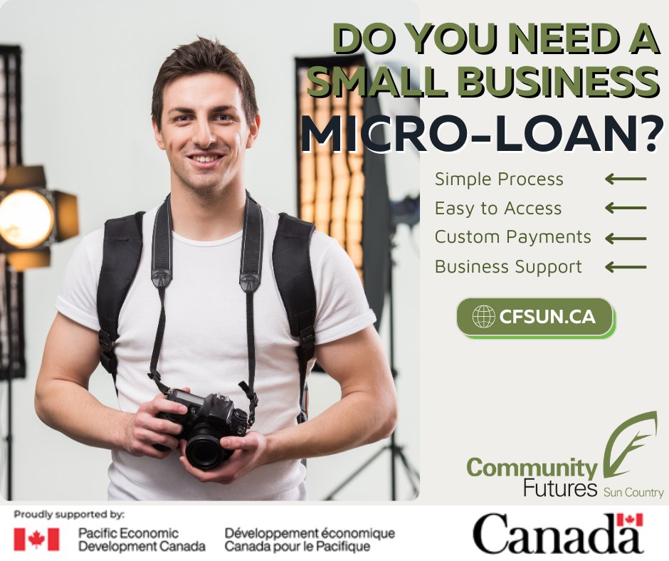Visit our website to learn more about your loan options or give us a call at 250-453-9165 or 1-800-567-9911.
cfsun.ca/business_help/…
#CFSunCountry #BCBusiness #SmallBusiness #communityfuturesbc #BCSmallBusiness #smallbusinessloan #SmallBusinessFinancing