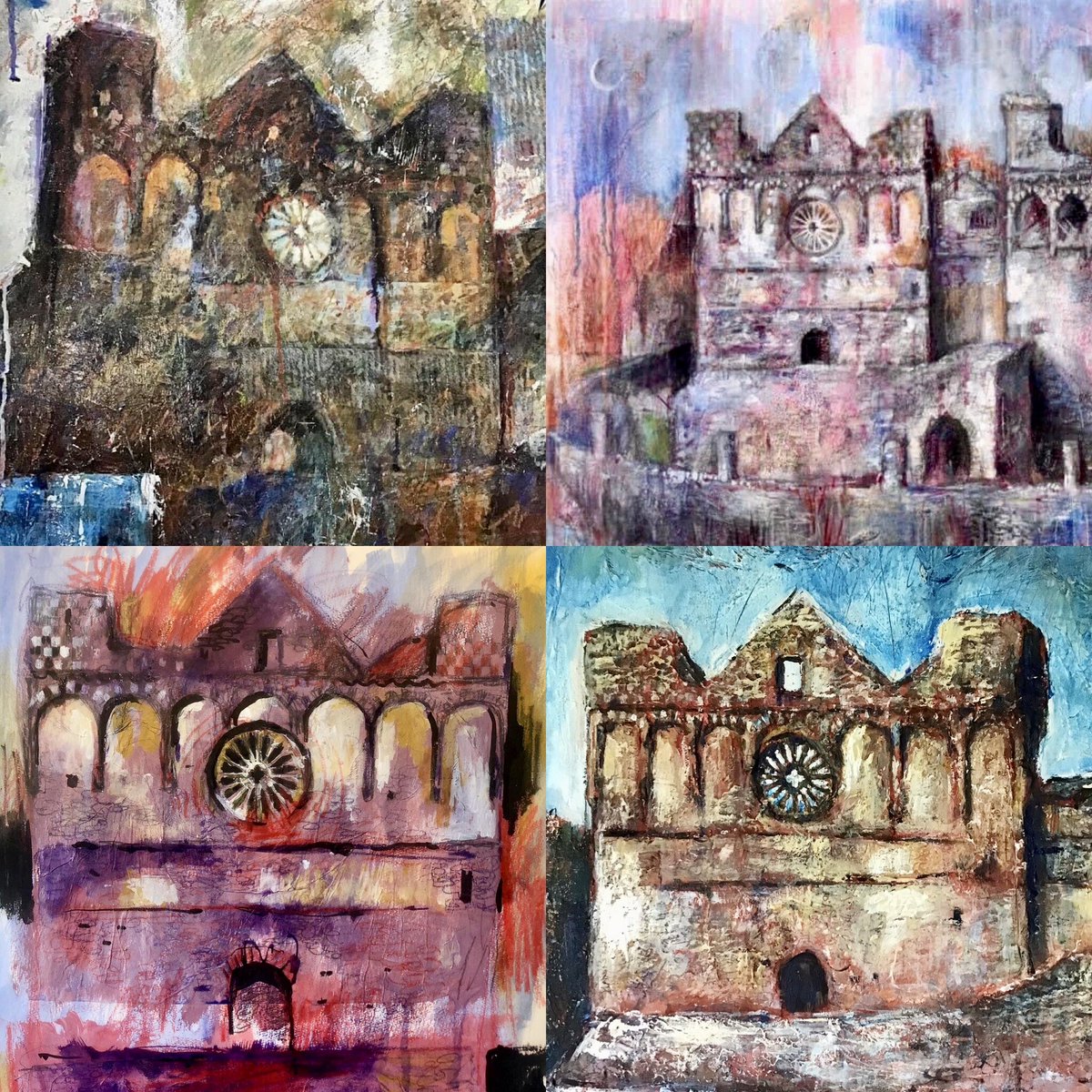 Four studies of the #BishopsPalace in #StDavids, #Pembrokeshire 🎨

#art #Welshart