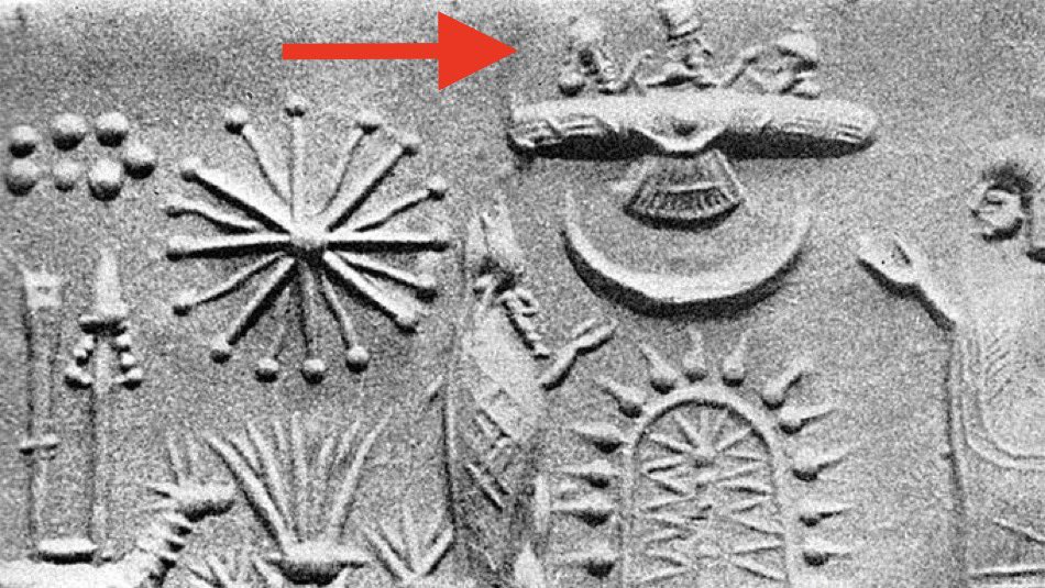 Joe Rogan & Tucker Carlson discussing Ancient UFO sightings 🛸

This ~6,000 yr Sumerian tablet is one of the oldest in all of human History‼️

Seemingly depicting 3 individuals on a flying ‘object’, greeted by those below😱