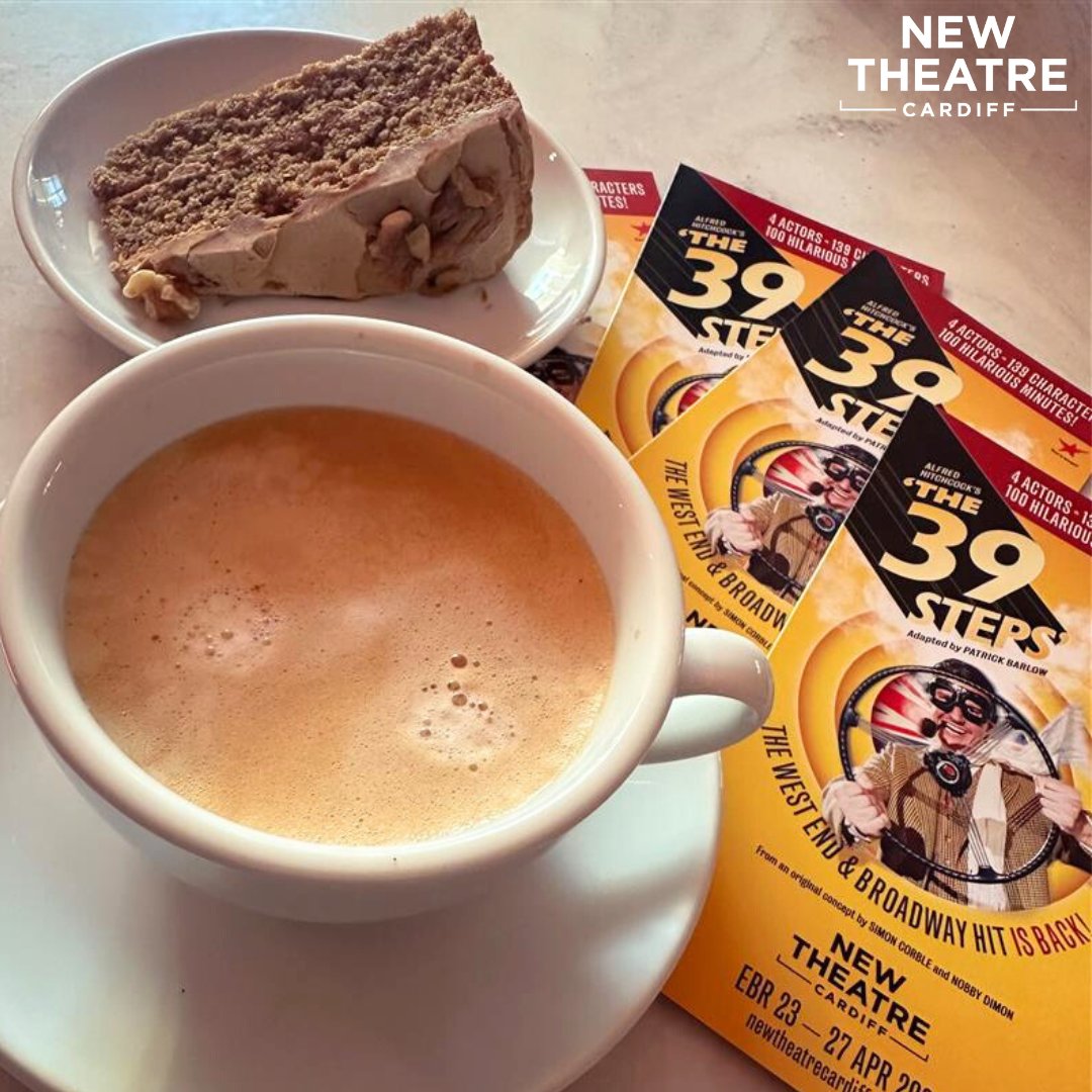 Next week we'll be welcoming The 39 Steps to Cardiff! There'll be a Q&A with the company after the Thurs eve performance, free for all ticket holders to that show. Our Latte Matinees will be on the circle bar after the Weds and Sat matinees. Join us to chat about the show! ☕🍰