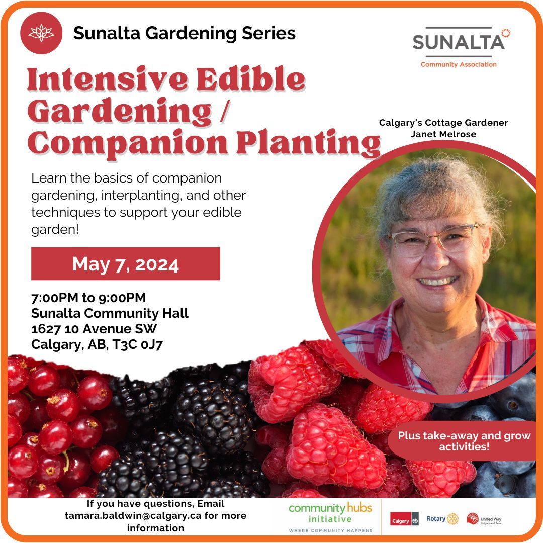 Join us for our next gardening workshop with Janet Melrose on May 7th at the Sunalta Community Hall. We will be discussing the principles of intensive edible gardening. Register now using the link in our bio!