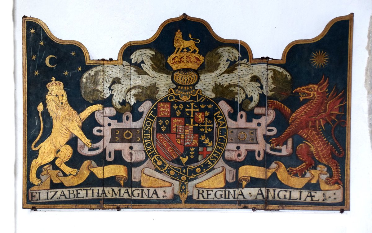 This sweetly enjoyable controversy about whether or not the roots of the Church of England lie in the Roman Empire reminds me that the royal arms of Elizabeth I at Preston, Suffolk include in her pedigree the letters SPQR to signify the descendance of her authority from that of