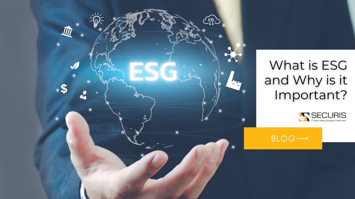 ESG, or Environmental, Social, and Corporate Governance, isn't just a buzzword—it's a standard for socially conscious investing.

Learn why it matters for e-waste recycling companies and sustainable investing.

Read more: securis.com/news/what-is-e…

#SustainableInvesting #ESG