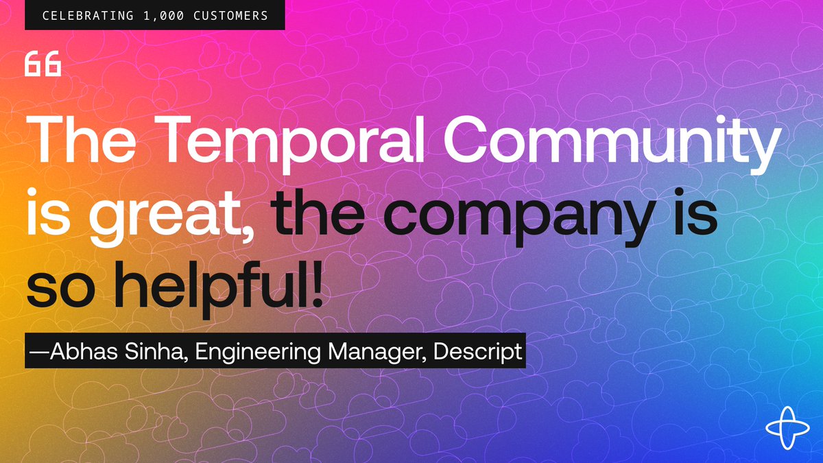 It’s customers like Descript that inspire us to continue delivering top-notch service and support. Thank you for being part of the Temporal family and helping us reach this exciting milestone together! Check out their full story 👉 temporal.io/in-use/descript