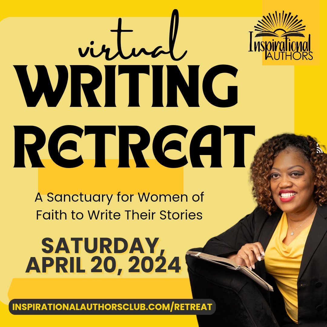 Calling all Christian women writers! 🌟 Join us tomorrow for a virtual writing retreat. fellowship, inspiration, and God-led prompts to guide your writing. Claim your spot: inspirationalauthorsclub.com/retreat/    #ChristianWriters #FaithAndWriting
