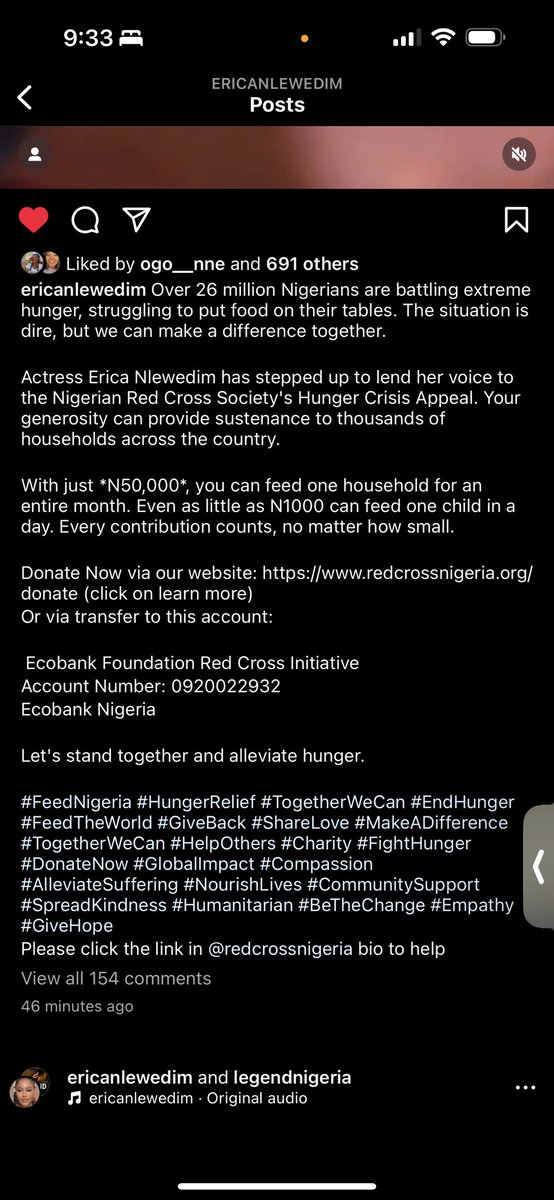Erica Nlewedim..what a woman she is! My woman..I’ll never stop saying how proud I am of her😍🩷, she is really special . The work she’s doing with her foundation >> 
Please go to her IG and support the Red Cross initiative 🙏🏾🥹