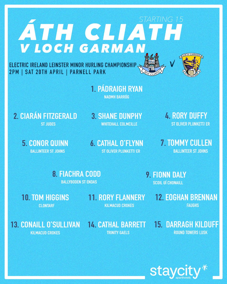 DubGAAOfficial's tweet photo. The Dublin Minor Hurling panel has been named ahead of their Electric Ireland Leinster Championship opening round clash with Wexford on Saturday at Parnell Park 👕

#UpTheDubs https://t.co/qksrwFtAjf