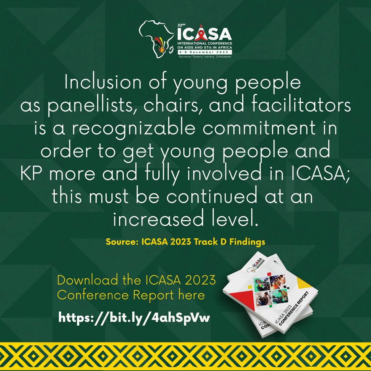 Despite remarkable progress, there has been a global increase (37%) in new #HIV infections among young people. We cannot prevent new infections without young people's inclusion in policy and decision-making. Download the report here bit.ly/4ahSpVw #ICASA2023Highlight