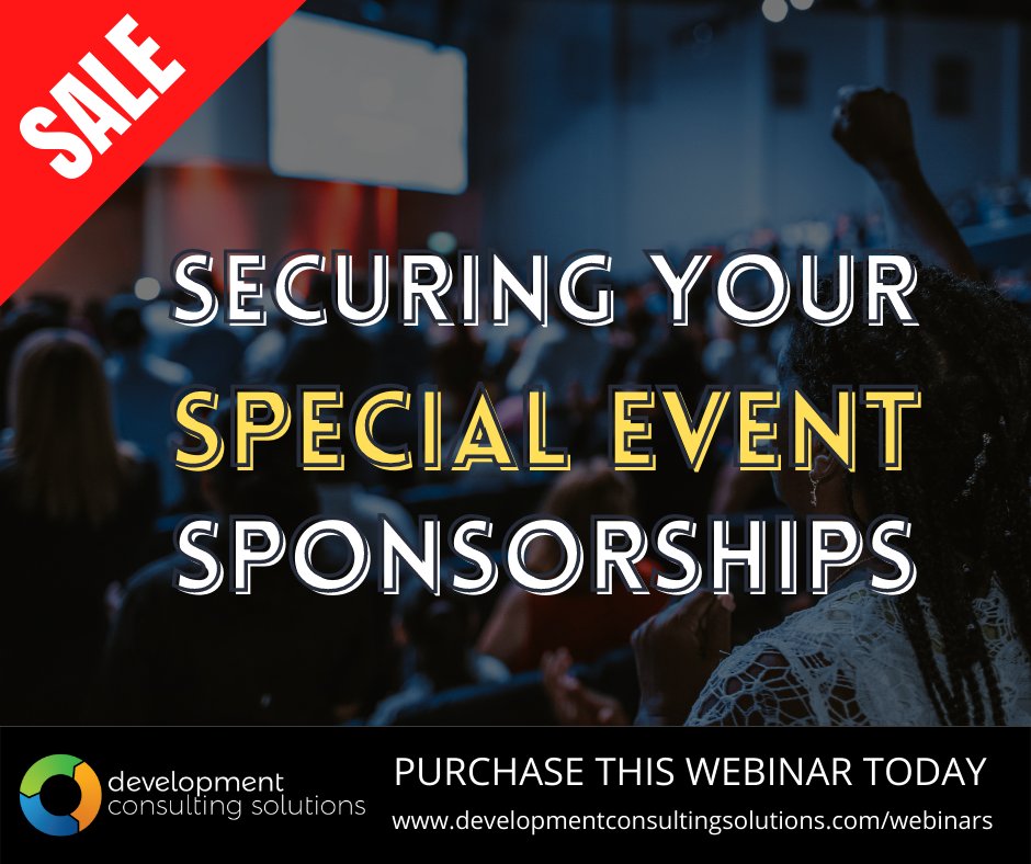 Securing Your Special Event Sponsorships

Purchase this webinar today: developmentconsultingsolutions.com/webinars

#coaching #nonprofit #fundraising #fundraisingideas #charityfundraiser