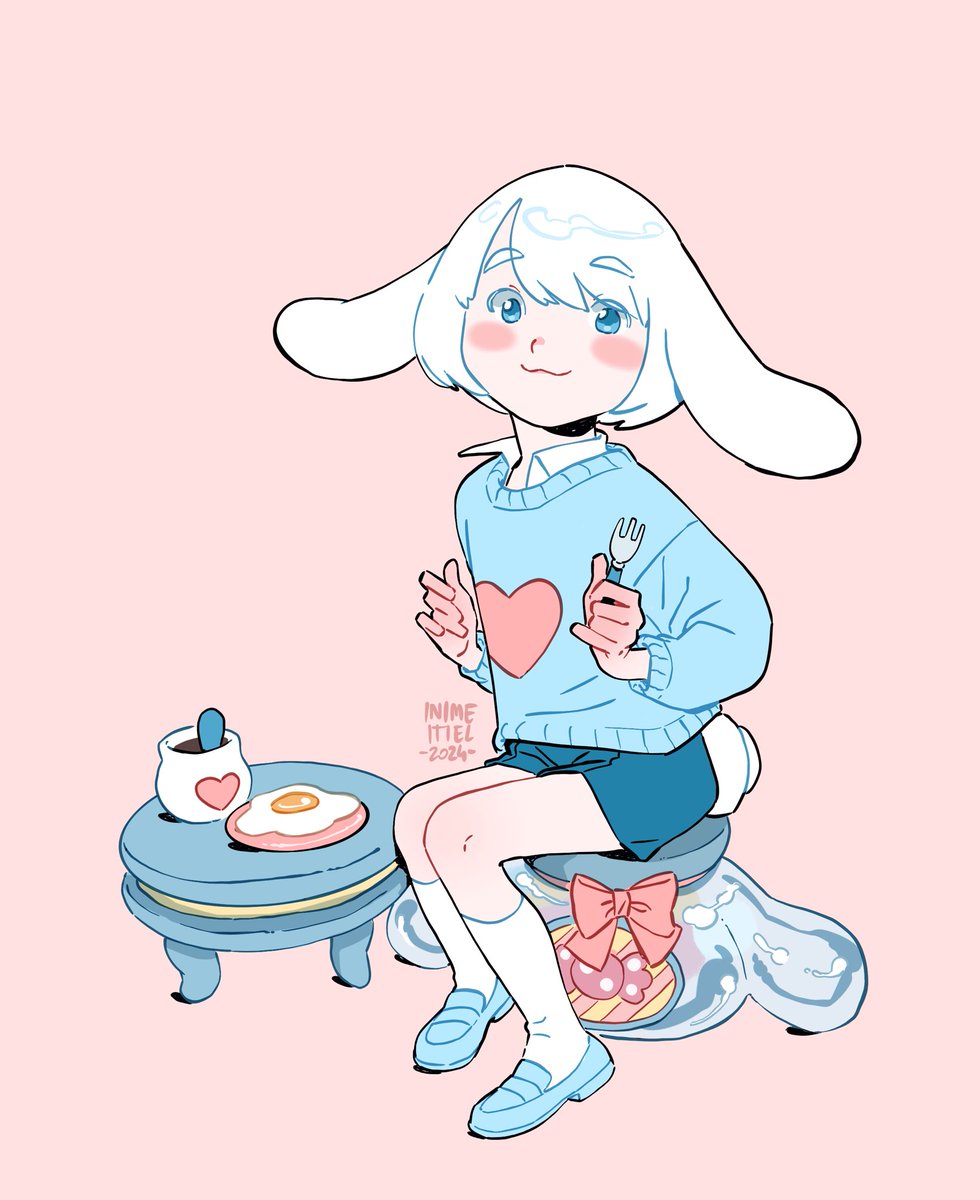 「The little Cinnamoroll eating breakfast 」|Inimeitielのイラスト