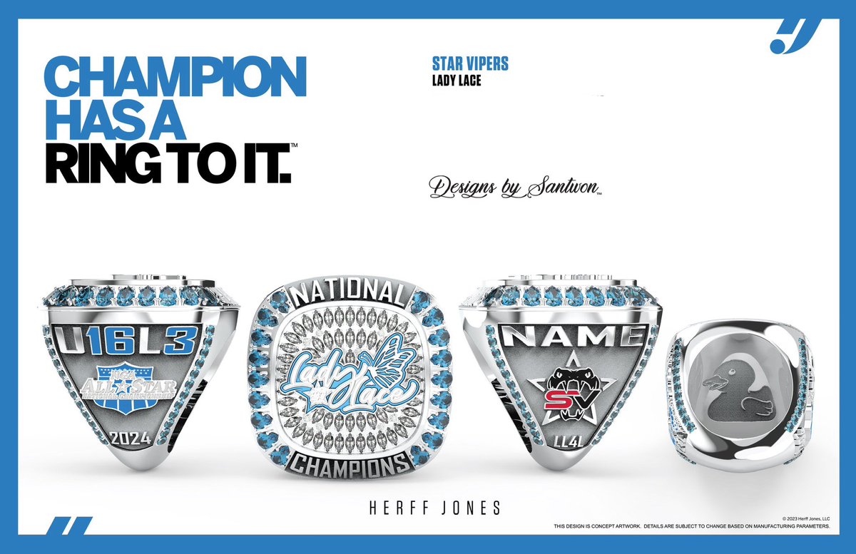 This butterfly is deadly! 

Congratulations @Stars_Vipers @sv_ladylace 
2024 NCA Allstar National Champions! 

#DBSchamprings #designsbysantwon #hjchamprings #herffjones #evolvechamprings #championshiprings #champrings #nationalchampions