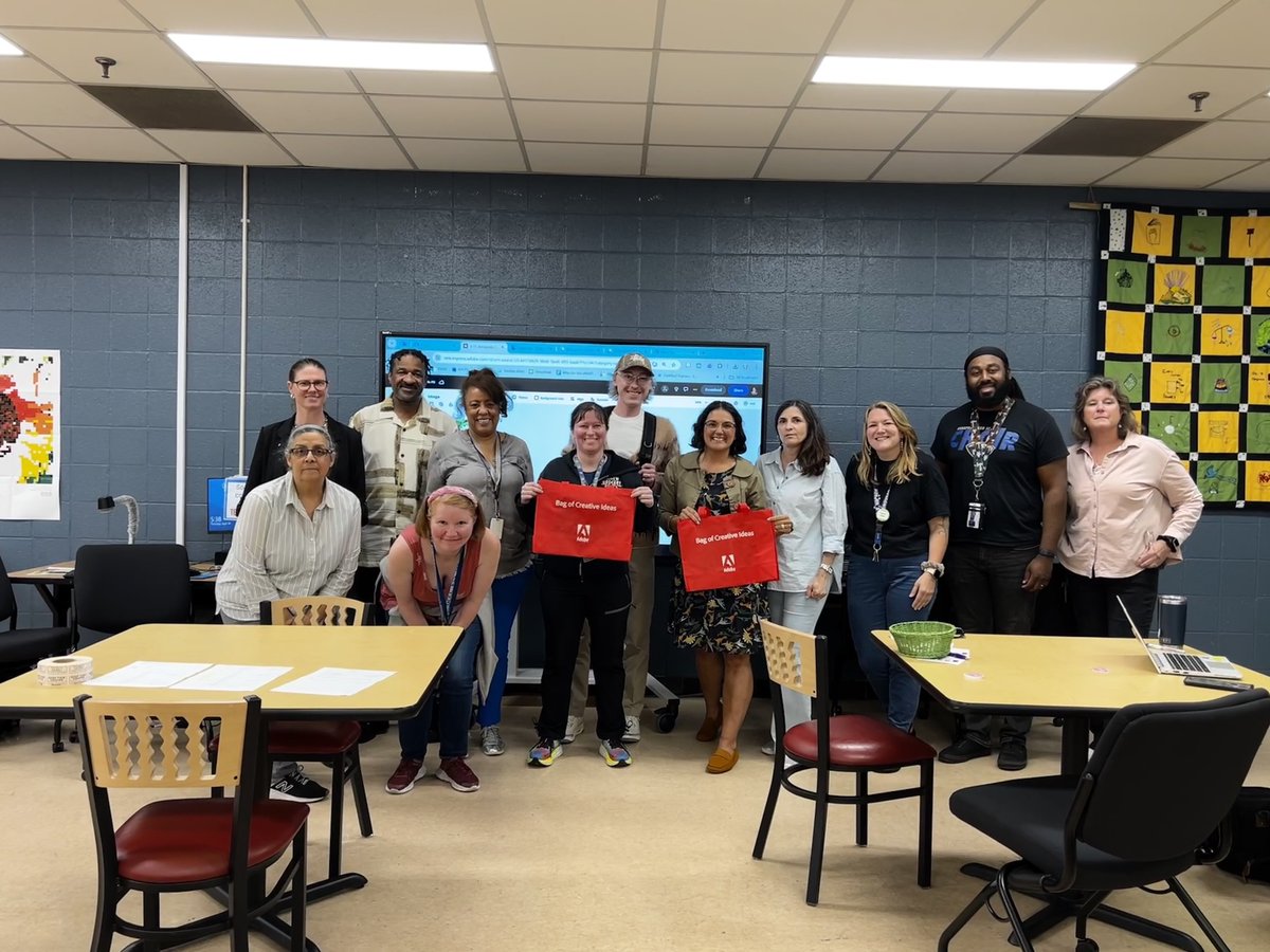 Happy Fri-yay to the 1st AACPS Adobe Certified Educator cohort! Teachers from @AnnapHS_AACPS and @phoenixaacps completed a 3-hour training on how to use @AdobeExpress in their classrooms! Congratulations and we can't wait to see what magic your students create! #AdobeEduCreative