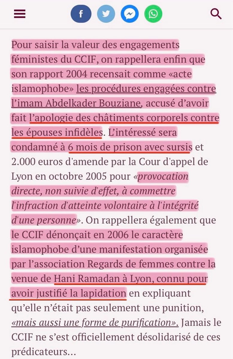 LFI a marché avec le CCIF (après que ce dernier a appelé à cette marche). 
Le CCIF a été dissous pour cause de lien avec l’islamisme radical