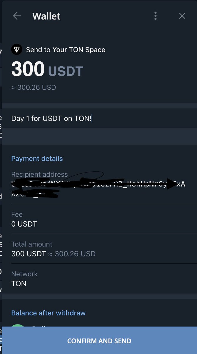 For now, your withdraw fee for USDT on TON Blockchain is ZERO! ZERO!