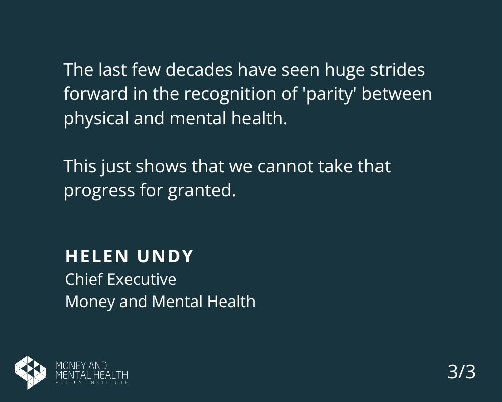 Today's suggestion by the Prime Minister that people with mental health problems may, in future, have less entitlement to essential benefit payments than people with physical health problems, would be a worrying step backwards. Our Chief Executive @helen_undy responds 👇