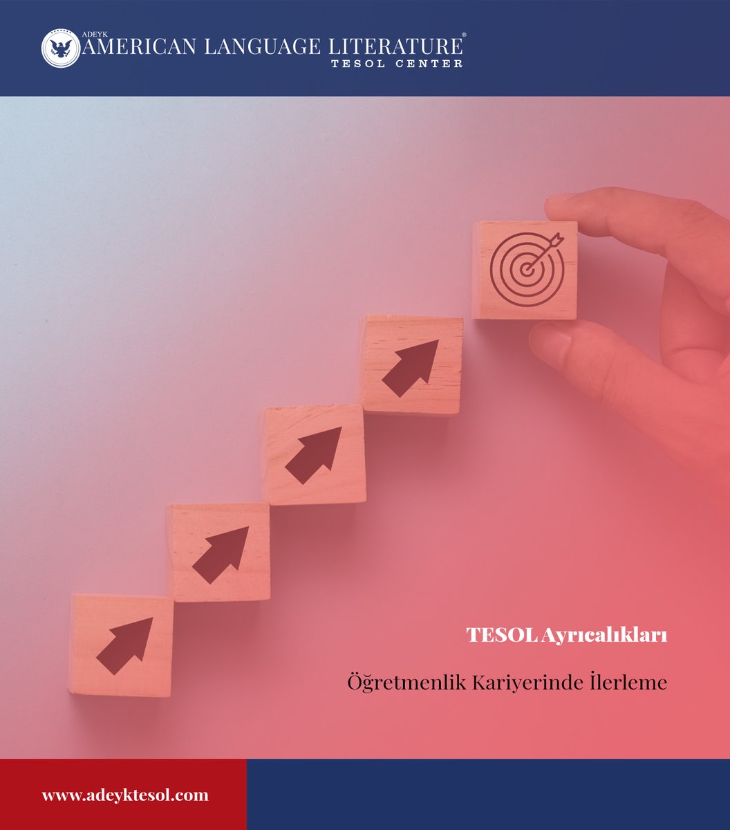 TESOL sertifikası, dil öğretiminde daha ileri seviyelere geçmek ve öğretmenlik kariyerinde ilerlemek için bir adım olarak kullanılabilir. Master derecesi gibi daha yüksek eğitim düzeylerine ilerleme fırsatlarına da kapı açabilir.

#TESOL #tesolsertifikası #tesolcertificate